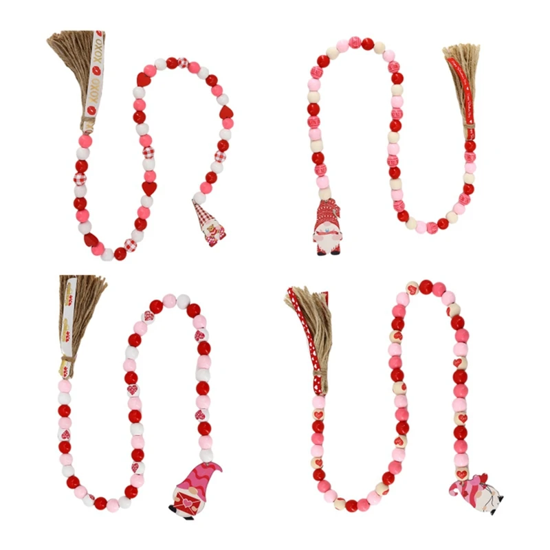4Pcs Valentine's Day Wooden Beads With Gnome Tassel Garland Farmhouse Rustic Beads Jute Rope Natural Wood Beads Decor 
4Pcs Valentine's Day Wooden Beads With Gnome Tassel Garland Farmhouse Rustic Beads Jute Rope Natural Wood Beads Decor