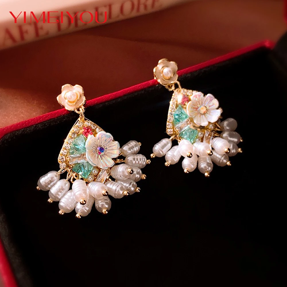 Earrings Jewelry Women Drop Luxury Colorful Flowers Cute For Ladies Wedding Gold Color Crystal Design Accessories
Earrings Jewelry Women Drop Luxury Colorful Flowers Cute For Ladies Wedding Gold Color Crystal Design Accessories
