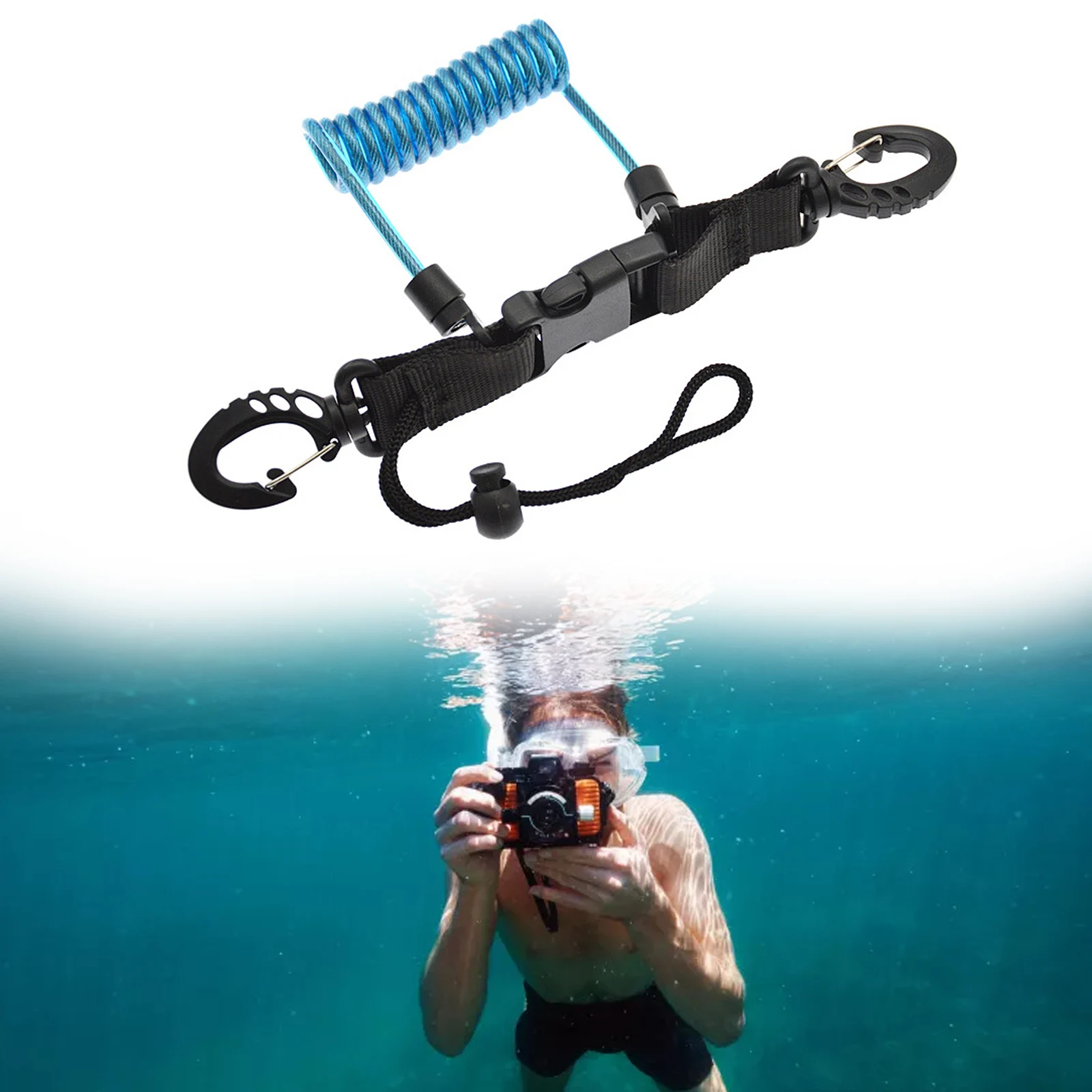 Diving Camera Lanyard Strap Carrier Anti-lost Rope Quick Release Buckle Diving Tools Anti-lost Lanyard For Underwater Sports
Diving Camera Lanyard Strap Carrier Anti-lost Rope Quick Release Buckle Diving Tools Anti-lost Lanyard For Underwater Sports