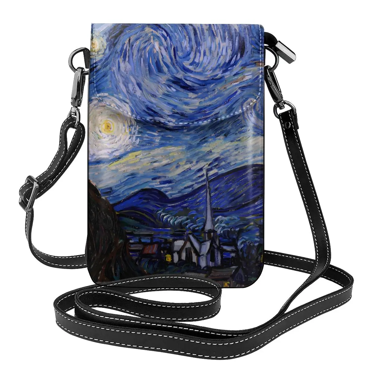 

Винсент Ван Гог сумка через плечо Звездная ночь модные забавные женские сумки кожаный уличный студенческий кошелек