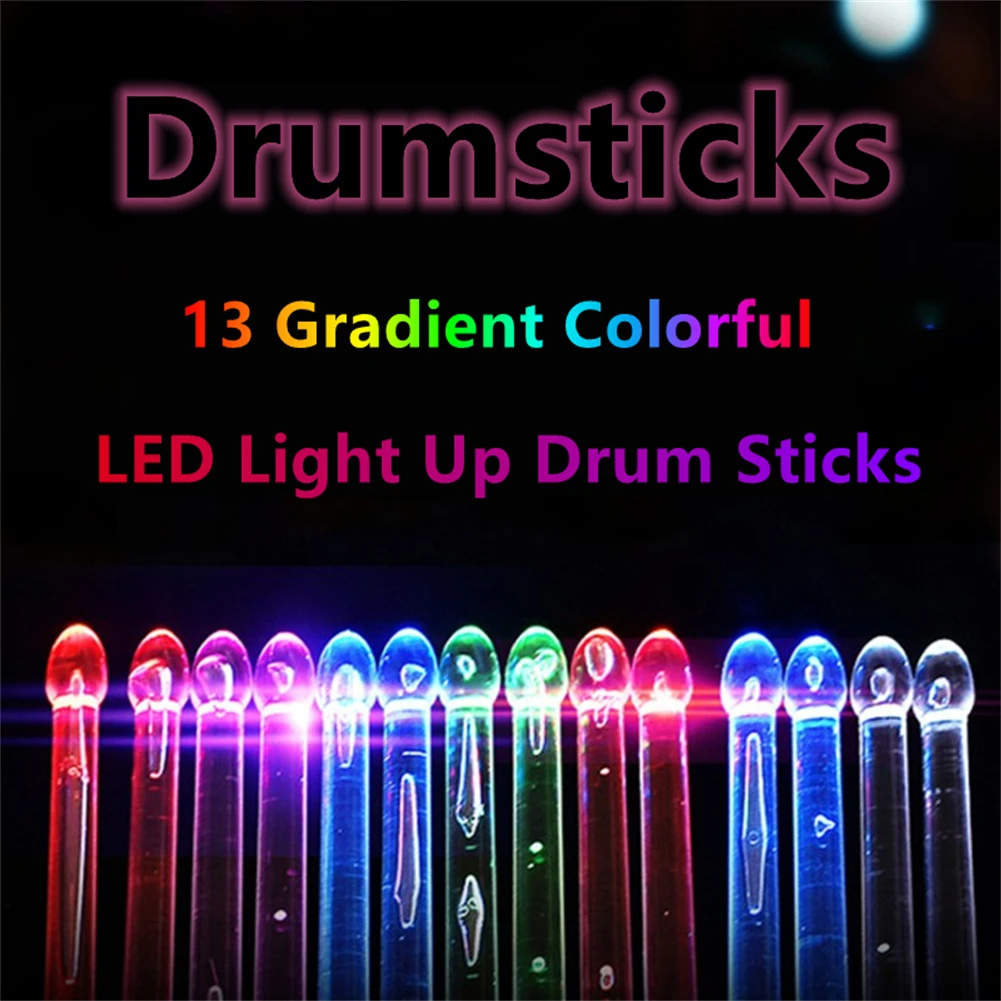 1 Pair LED Light Up Drumsticks 13 Gradient Colorful Drum Sticks Luminous For Stage Performance Jazz Drumsticks Percussion Parts
1 Pair LED Light Up Drumsticks 13 Gradient Colorful Drum Sticks Luminous For Stage Performance Jazz Drumsticks Percussion Parts