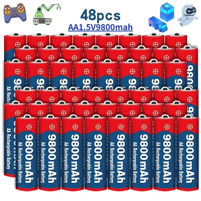 100% Original New High Quality AAbattery1.5V 9800mAh Rechargeable AA Battery for Led Light Toy Camera Microphone Battery
100% Original New High Quality AAbattery1.5V 9800mAh Rechargeable AA Battery for Led Light Toy Camera Microphone Battery