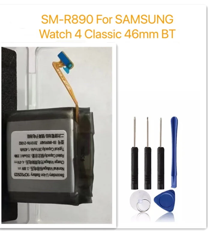 For Samsung Wtach4 Classic 46mmbt Version EB-BR890ABY SM-R890 Watch Battery
For Samsung Wtach4 Classic 46mmbt Version EB-BR890ABY SM-R890 Watch Battery