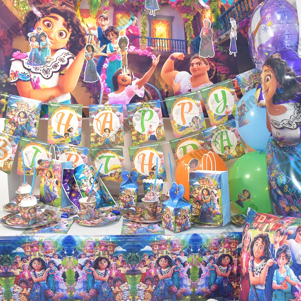 Disney Pixar Encanto Mirabel Birthday Party Supplies Paper Napkin Plates Cups Balloon Banner for Girl Boy Baby Shower Decoration
Disney Pixar Encanto Mirabel Birthday Party Supplies Paper Napkin Plates Cups Balloon Banner for Girl Boy Baby Shower Decoration