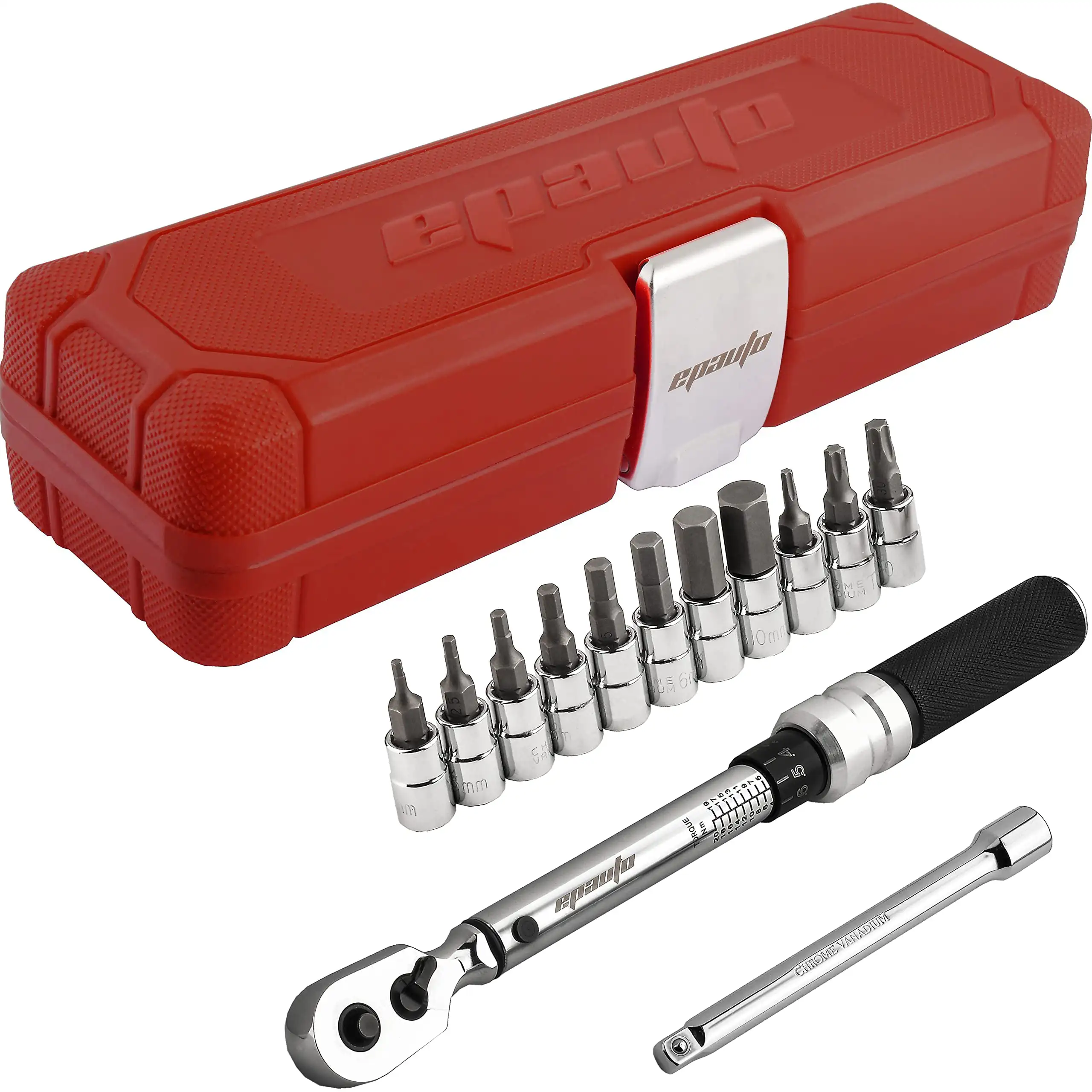 Free Shipping Bike Tool 1/4 Inch Drive Click Torque Wrench Set (2 to 20 Nm) Hex/Torx Bit Socket Extension Bar Bicycle Maintenan
Free Shipping Bike Tool 1/4 Inch Drive Click Torque Wrench Set (2 to 20 Nm) Hex/Torx Bit Socket Extension Bar Bicycle Maintenan
