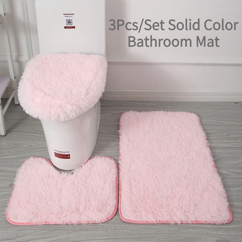 3Pcs/Set Solid Color Bathroom Mat Set Plush Soft Fluff Shower Carpets Non-slip Floor U-shape Mats and Lid Cover Kit Toilet Rugs
3Pcs/Set Solid Color Bathroom Mat Set Plush Soft Fluff Shower Carpets Non-slip Floor U-shape Mats and Lid Cover Kit Toilet Rugs