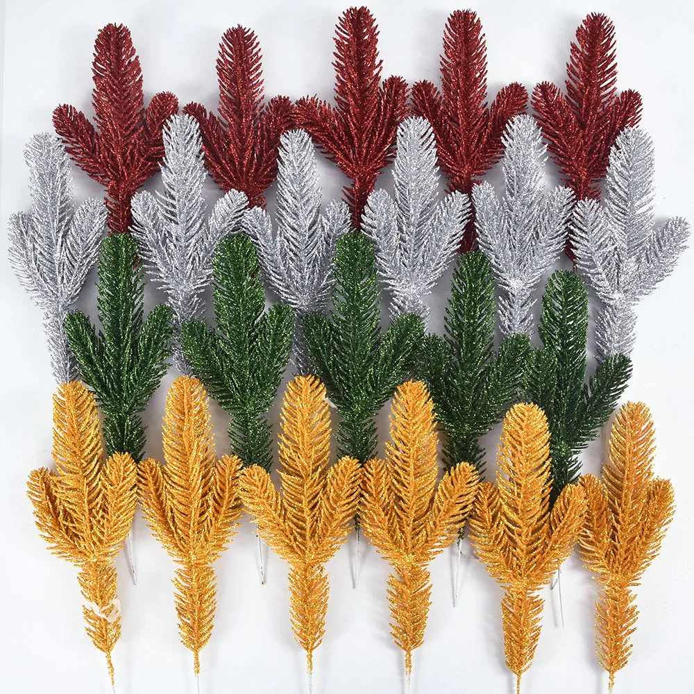 5pcs Artificial Plastic Pine Needle Branch Christmas Tree Decoration DIY Christmas Wreath New Year Gift Decoration Accessories
5pcs Artificial Plastic Pine Needle Branch Christmas Tree Decoration DIY Christmas Wreath New Year Gift Decoration Accessories