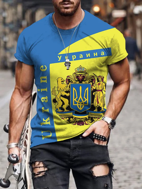 Ukraine National Flag Men's 3D Printed T Shirt Summer Round Neck Short Sleeve Oversized T-shirts Loose Tops & Tees Men Clothing
Ukraine National Flag Men's 3D Printed T Shirt Summer Round Neck Short Sleeve Oversized T-shirts Loose Tops & Tees Men Clothing