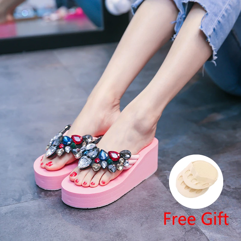 Beach Vacation Sandals Rhinestone All-match Women's Shoes Mid-heel Wedge Casual Stretch Cloth Women's Sandals 
Beach Vacation Sandals Rhinestone All-match Women's Shoes Mid-heel Wedge Casual Stretch Cloth Women's Sandals
