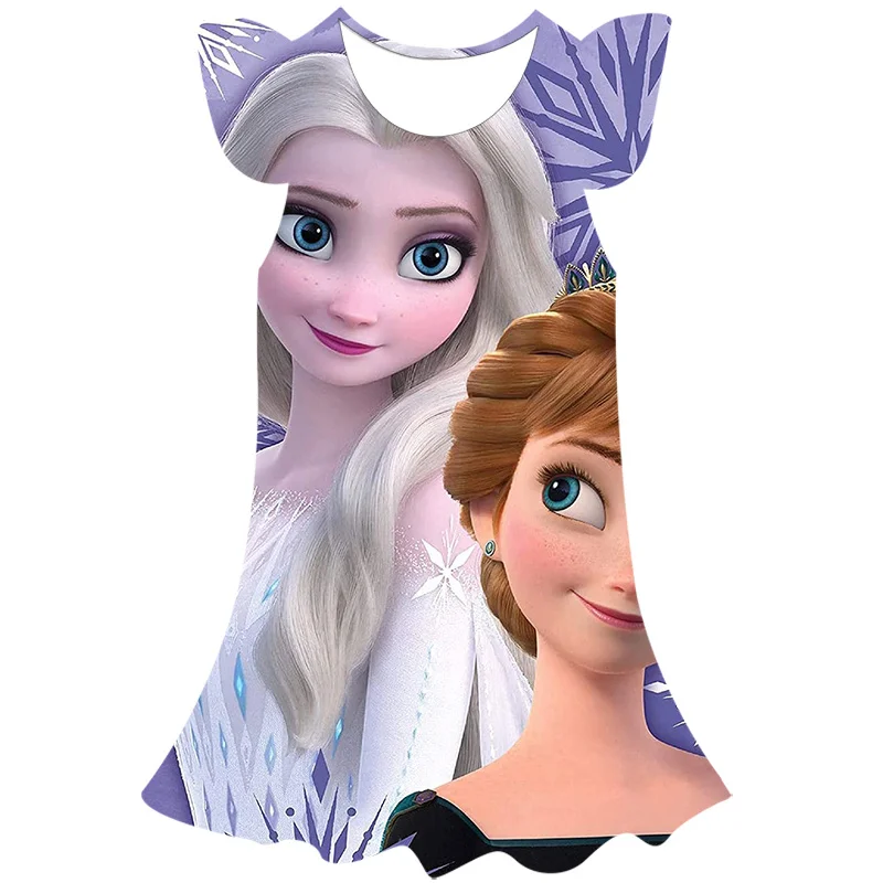 

Платье принцессы Эльзы из Диснея для девочек, мультяшный 3d-принт, Карнавальная одежда на четыре сезона, детский косплей, костюм Снежной Королевы «Холодное сердце» 2