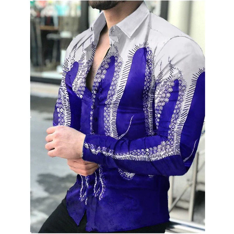 New Fashion Luxury Men Shirts Turn-down Collar Buttoned Shirt Casual Octopus Print Long Sleeve Tops Men's Clothes Party Cardigan
New Fashion Luxury Men Shirts Turn-down Collar Buttoned Shirt Casual Octopus Print Long Sleeve Tops Men's Clothes Party Cardigan