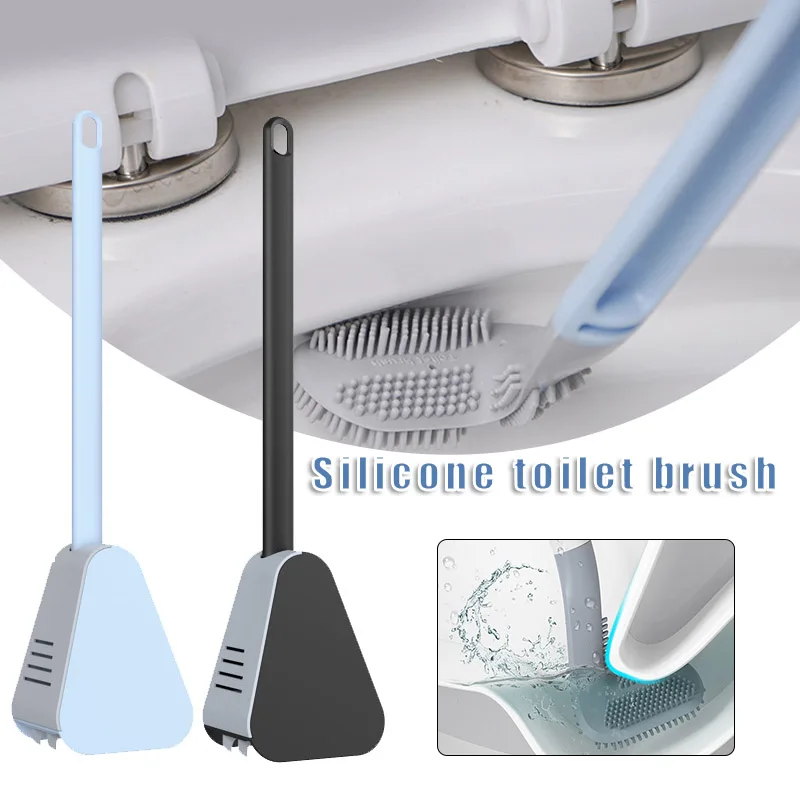 Golf Silicone Toilet Brushes With Holder Set Long Handled Toilet Cleaning Brush Black Modern Hygienic Bathroom Accessories 
Golf Silicone Toilet Brushes With Holder Set Long Handled Toilet Cleaning Brush Black Modern Hygienic Bathroom Accessories