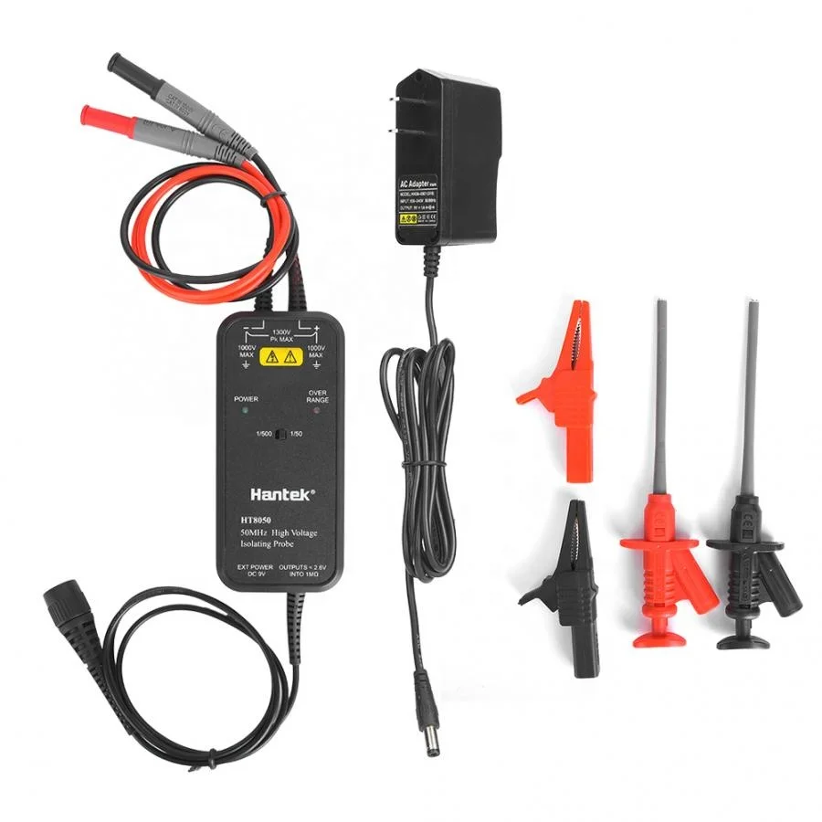 Oscilloscope Probe HT8050 Oscilloscope High Voltage Differential Probe 1/50 1/500 US Plug 100-240V
Oscilloscope Probe HT8050 Oscilloscope High Voltage Differential Probe 1/50 1/500 US Plug 100-240V