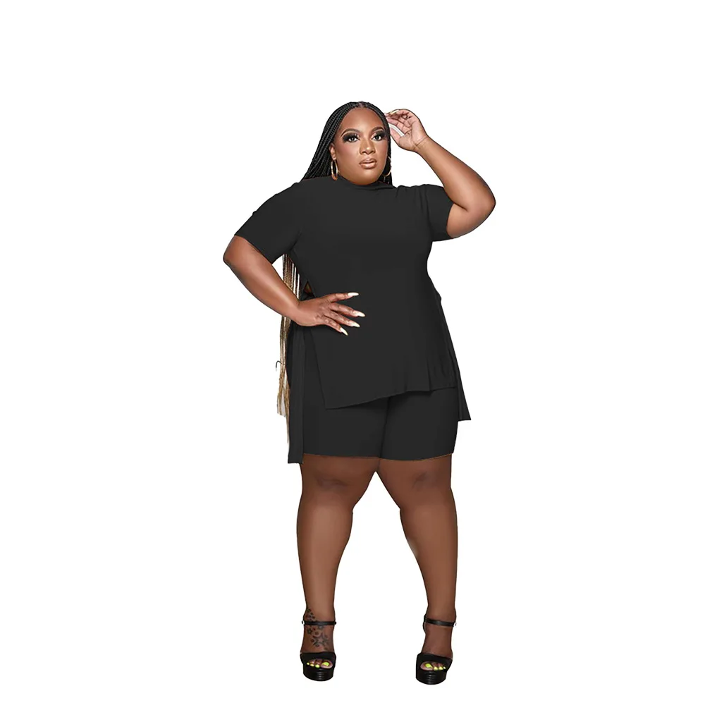 10PCS Plus Size Summer Women Clothing Two Piece Set Short Sleeve Side Split Tops and Biker Shorts Sets Bulk Items Wholesale Lots
10PCS Plus Size Summer Women Clothing Two Piece Set Short Sleeve Side Split Tops and Biker Shorts Sets Bulk Items Wholesale Lots