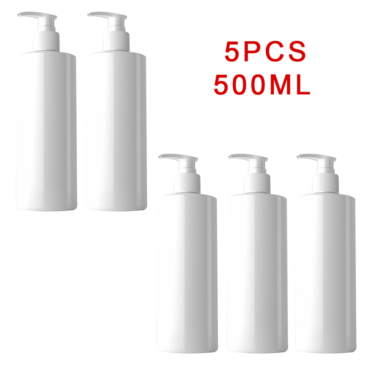 5x 500ml PET Empty Refillable Shampoo Lotion Pump Bottles PET With Pump Dispensers For Hair Conditioner
5x 500ml PET Empty Refillable Shampoo Lotion Pump Bottles PET With Pump Dispensers For Hair Conditioner