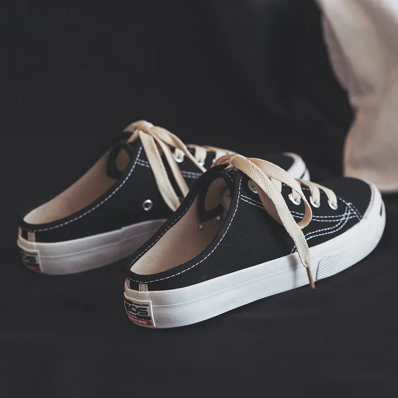 2020 spring and summer new student canvas shoes women's fashion lace-up sneakers open white shoes sandals semi-drag breathable
2020 spring and summer new student canvas shoes women's fashion lace-up sneakers open white shoes sandals semi-drag breathable