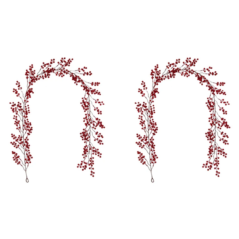 2X 6.39FT Red Berry Christmas Garland,Flexible Artificial Berry Garland For Fireplace Decoration For Christmas Decor
2X 6.39FT Red Berry Christmas Garland,Flexible Artificial Berry Garland For Fireplace Decoration For Christmas Decor