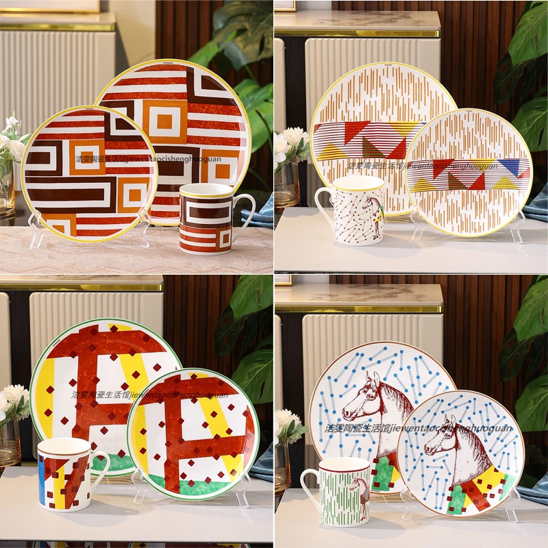 Majia 10 inch 8 inch plate coffee cup bone china British afternoon tea plate set
Majia 10 inch 8 inch plate coffee cup bone china British afternoon tea plate set