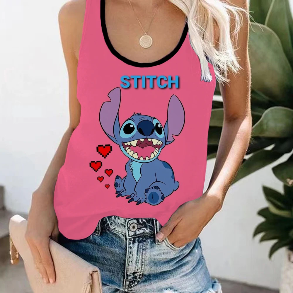 Women Vest Tank Tops Camisole Fashion Lilo&Stitch Print Couple T-Shirts Streetwear Harajuku Casual Sleeveless 2022 Summer Disney
Women Vest Tank Tops Camisole Fashion Lilo&Stitch Print Couple T-Shirts Streetwear Harajuku Casual Sleeveless 2022 Summer Disney