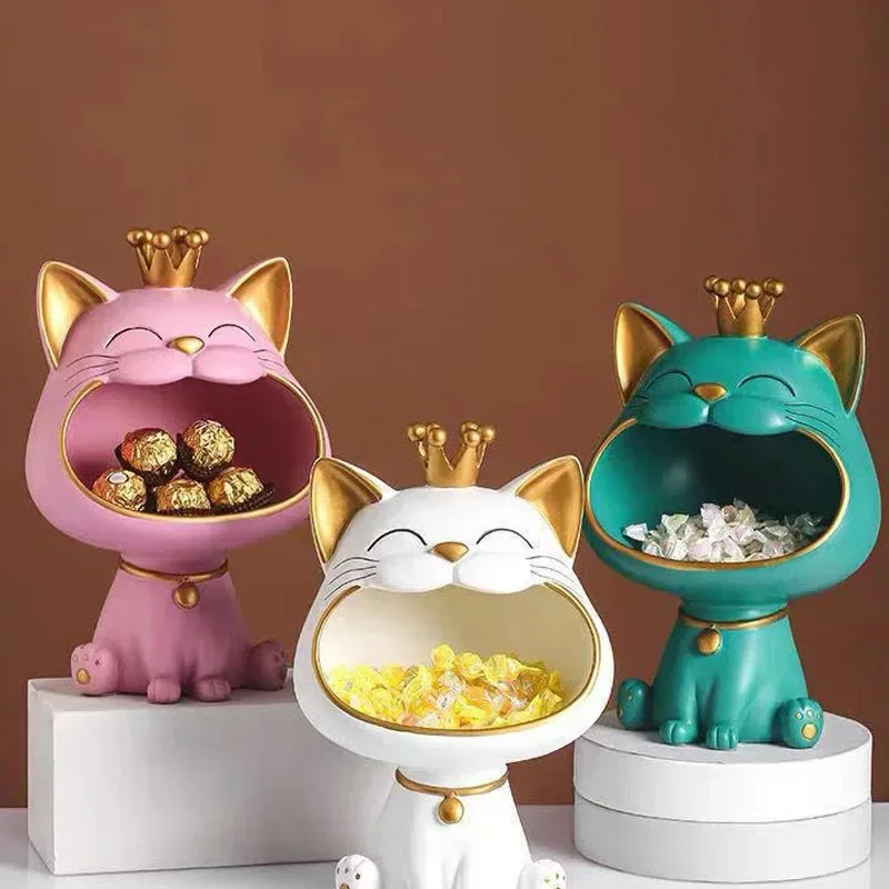 Lucky Cat Ornaments Gathering Living Room Decor Entry Key Storage Crown Big Mouth Cat Ornament Decor Chocolates Candy Storage
Lucky Cat Ornaments Gathering Living Room Decor Entry Key Storage Crown Big Mouth Cat Ornament Decor Chocolates Candy Storage