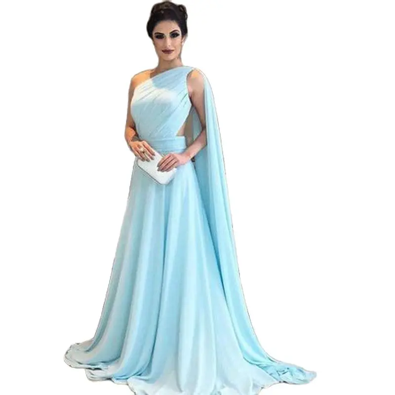 2023 Elegant One Shoulder Evening dresses Long Chiffon Asymmentric Dresses For Graduation Women's Formal long Evening Dresses 
2023 Elegant One Shoulder Evening dresses Long Chiffon Asymmentric Dresses For Graduation Women's Formal long Evening Dresses