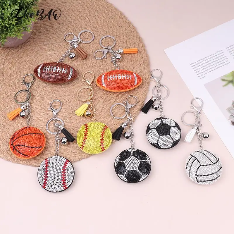 Ladie's Bag Cute Ball Pendant Sparkling Volleyball Inlaid Rhinestone Keychain Car Key Alloy Pendant Children's New Year Gift
Ladie's Bag Cute Ball Pendant Sparkling Volleyball Inlaid Rhinestone Keychain Car Key Alloy Pendant Children's New Year Gift