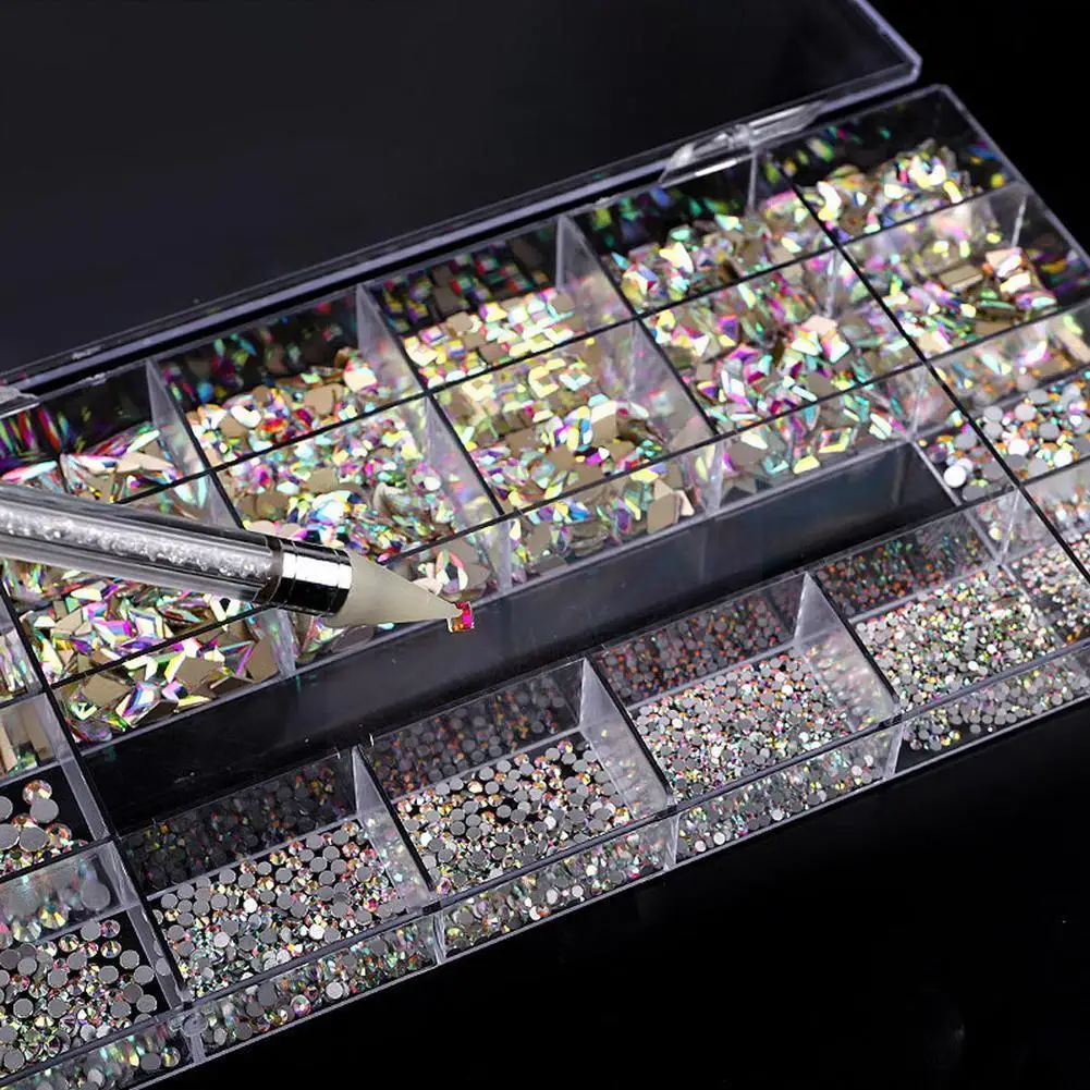 Luxury Shiny Nail Art Rhinestones Kit 21 Grids Boxed Crystals 600pcs With Up Diamonds Flat Diamonds 2500pcs Pick Big Pen Ba U0w6
Luxury Shiny Nail Art Rhinestones Kit 21 Grids Boxed Crystals 600pcs With Up Diamonds Flat Diamonds 2500pcs Pick Big Pen Ba U0w6