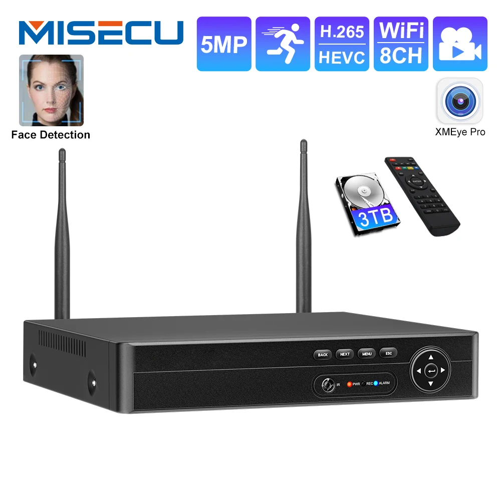 MISECU Беспроводной NVR 8CH H.265 5MP 4MP
MISECU Беспроводной NVR 8CH H.265 5MP 4MP