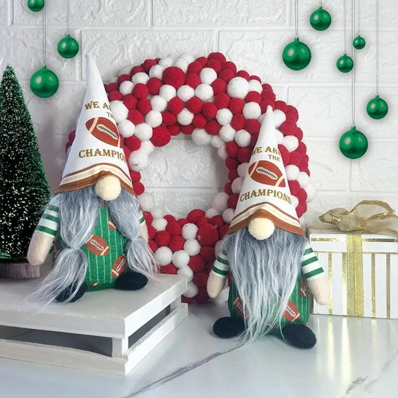 Standing Football Gnomes Handmade Faceless Dwarf Plush Scandinavian Swedish Tomte American Football Collectible Figurine
Standing Football Gnomes Handmade Faceless Dwarf Plush Scandinavian Swedish Tomte American Football Collectible Figurine