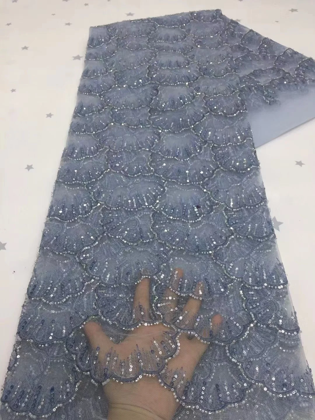 Sky Blue Sequence Lace Fabric 2023 High Quality African Swiss Voile Embroidery Sequins Net Lace Fabric 5 Yards For Sewing
Sky Blue Sequence Lace Fabric 2023 High Quality African Swiss Voile Embroidery Sequins Net Lace Fabric 5 Yards For Sewing