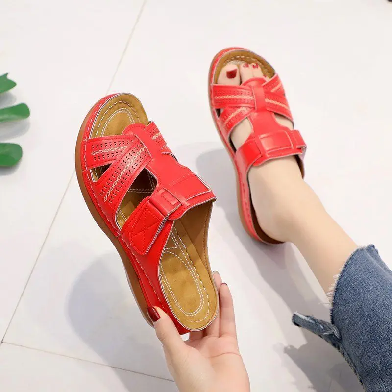 Women Shoes Leather Sandals 2022 Summer Wedge Shoes Bohemian Low Heels Slippers Chaussures
Women Shoes Leather Sandals 2022 Summer Wedge Shoes Bohemian Low Heels Slippers Chaussures