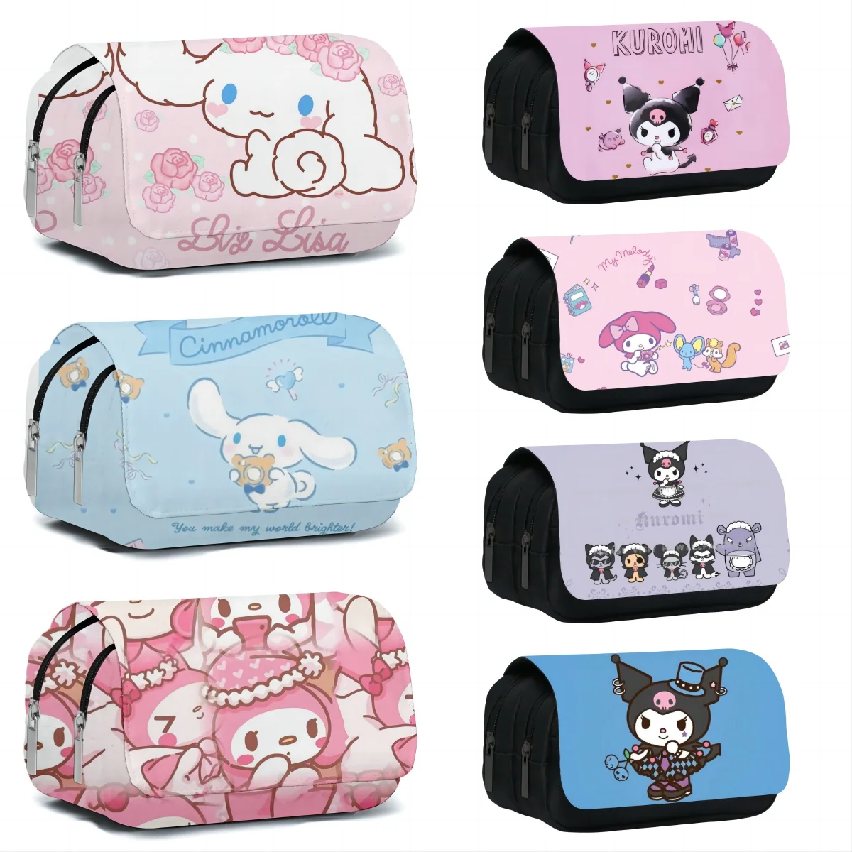 Kawaii Sanrio Large Pencil Case Plush Bags Kawaii Anime Bag Kuromi Cosmetic Girls Make Up Organizer Kids Stationery Supplies 
Kawaii Sanrio Large Pencil Case Plush Bags Kawaii Anime Bag Kuromi Cosmetic Girls Make Up Organizer Kids Stationery Supplies