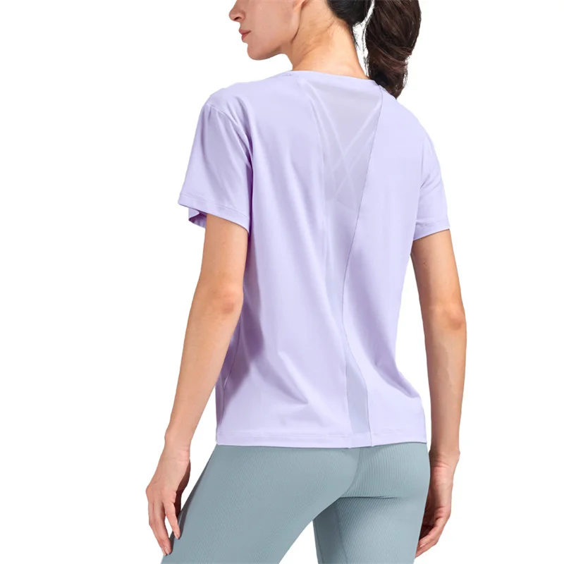 Solid Color Women Fitness Yoga Short Sleeve Mesh Panel T-shirt Quick Dry Round Neck Elastic Sport Short Shirt Top Gym Breathable
Solid Color Women Fitness Yoga Short Sleeve Mesh Panel T-shirt Quick Dry Round Neck Elastic Sport Short Shirt Top Gym Breathable