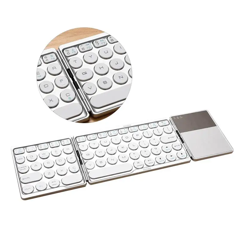 Foldable Keyboard Wireless Keyboard Practical Keyboard Touchpad Mouse for Tablet Computer
Foldable Keyboard Wireless Keyboard Practical Keyboard Touchpad Mouse for Tablet Computer