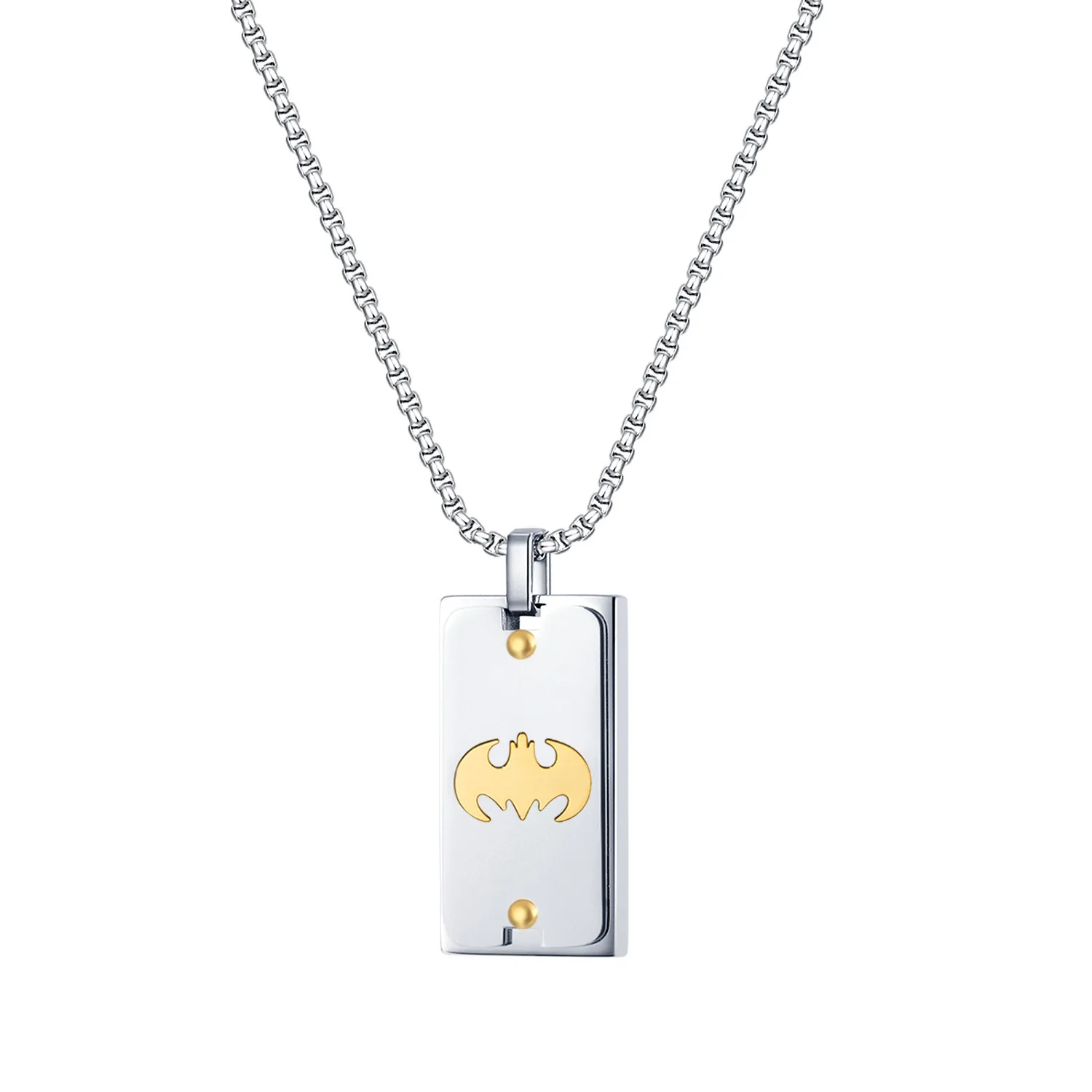 Stylish Man Retro Bat Style Military Brand Titanium Steel Pendant Hip Hop Punk Versatile Necklace Man
Stylish Man Retro Bat Style Military Brand Titanium Steel Pendant Hip Hop Punk Versatile Necklace Man