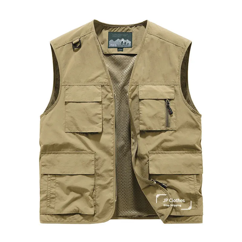 New spring and autumn photography fishing vest cardigan casual men's vest loose type multi-pocket Breathable waistcoat for man
New spring and autumn photography fishing vest cardigan casual men's vest loose type multi-pocket Breathable waistcoat for man