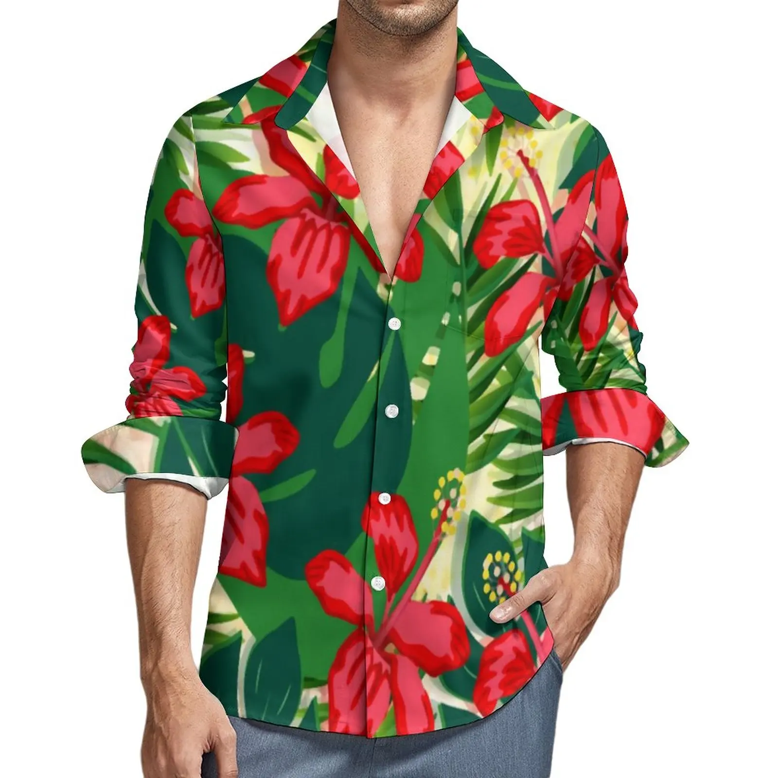 Tropical Flower Shirt Funky Floral Art Casual Shirts Long Sleeve Design Street Style Blouses Autumn Vintage Oversize Tops
Tropical Flower Shirt Funky Floral Art Casual Shirts Long Sleeve Design Street Style Blouses Autumn Vintage Oversize Tops