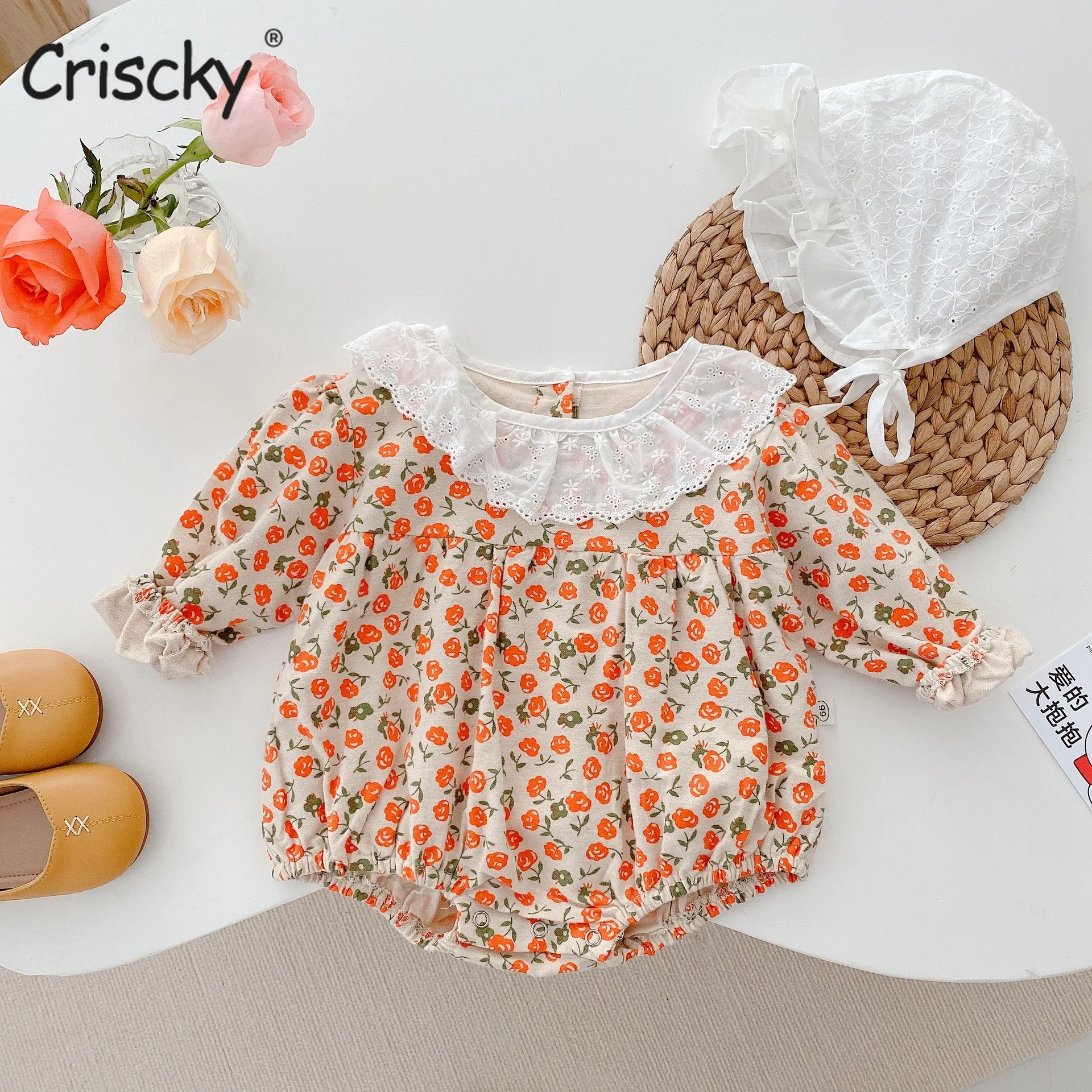 Criscky Summer Infant Baby Boys Girls Romper Long Sleeve Floral Printing Ruffles Newborn Rompers Fashion Baby Clothing
Criscky Summer Infant Baby Boys Girls Romper Long Sleeve Floral Printing Ruffles Newborn Rompers Fashion Baby Clothing