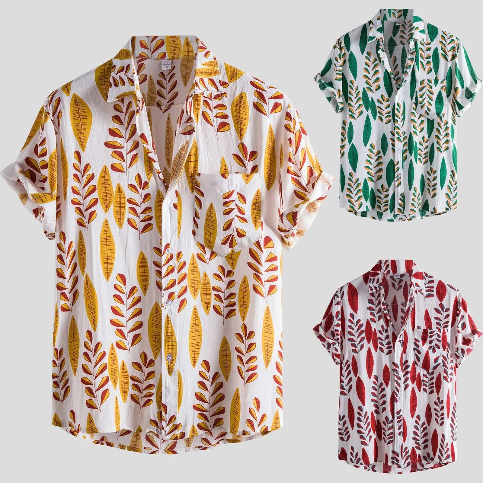 Cotton Nursing Tops Leaves Print Shirt Short Fashion Casual Men's Sleeve Blouse Button Turn-Down Men Shirts Black Sleeve
Cotton Nursing Tops Leaves Print Shirt Short Fashion Casual Men's Sleeve Blouse Button Turn-Down Men Shirts Black Sleeve