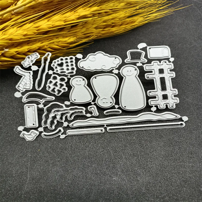 

2022 New Christmas Snowman Metal Cutting Dies Scrapbook Die Cuts Album Embossing Stencil Card Crafts Blade Punch Mold Template