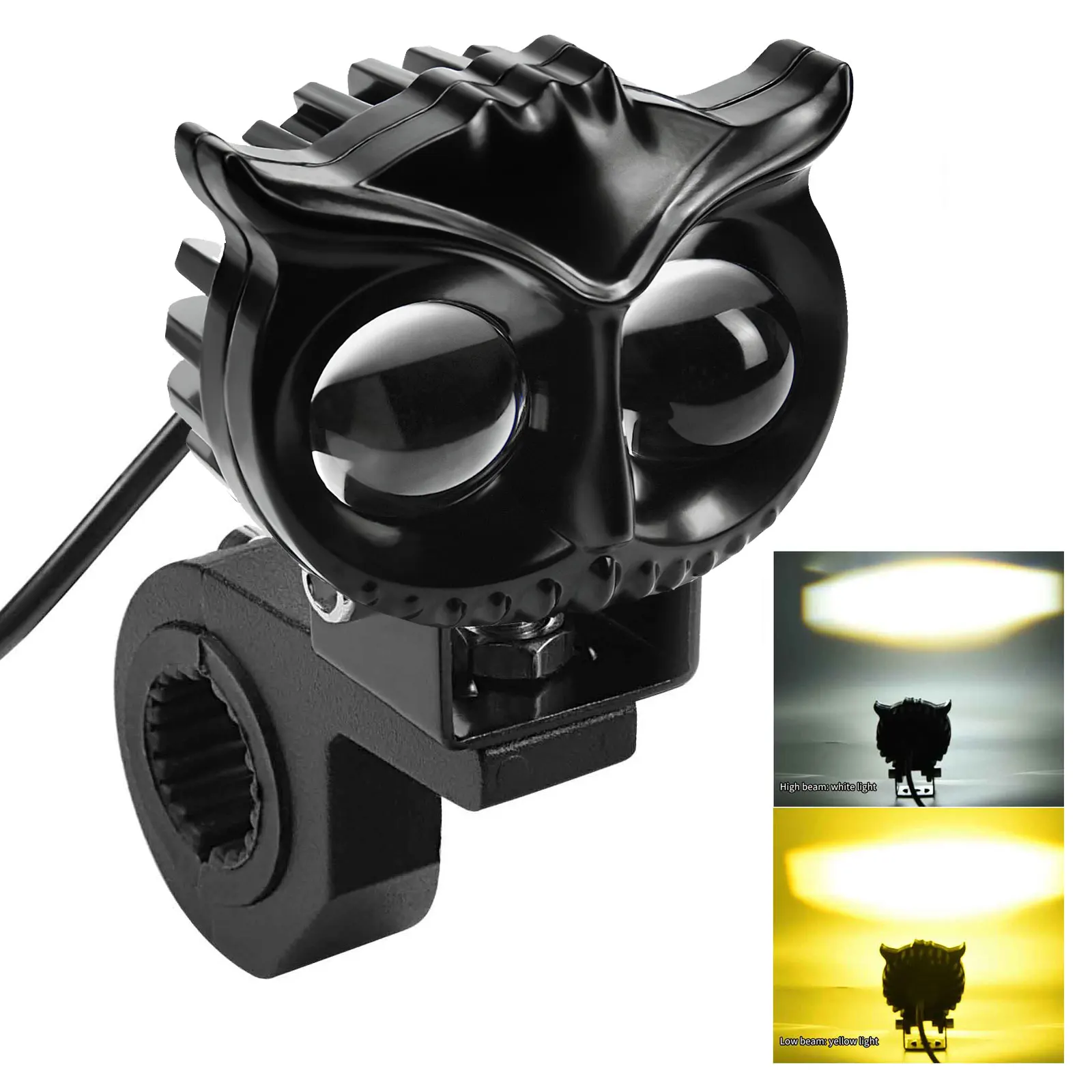 Motorcycle LED Headlight Owl Shape Dual LED Hi/Lo Beam 4000LM Driving Light for Motorbikes ATVs Car
Motorcycle LED Headlight Owl Shape Dual LED Hi/Lo Beam 4000LM Driving Light for Motorbikes ATVs Car