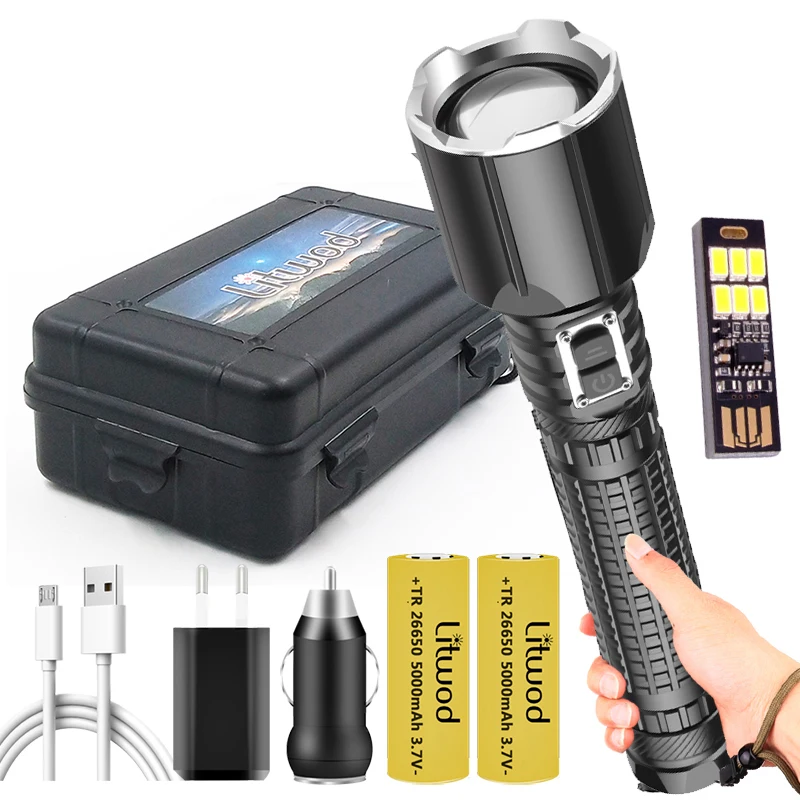 26650 Battery Led Flashlight The Most Brightest 16 core XHP160 1000,000LM Torch Zoomable Usb Chargeable Light Lantern
26650 Battery Led Flashlight The Most Brightest 16 core XHP160 1000,000LM Torch Zoomable Usb Chargeable Light Lantern