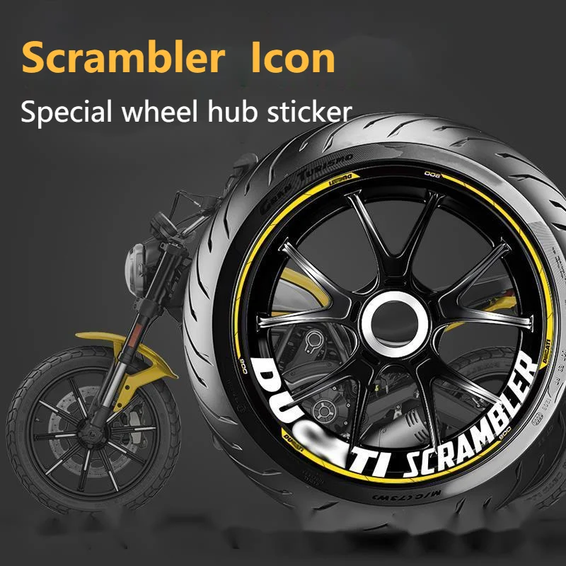 Motorcycle Wheel Hub with Letter Stickers and Reflective for Ducati Scrambler Icon 800
Motorcycle Wheel Hub with Letter Stickers and Reflective for Ducati Scrambler Icon 800