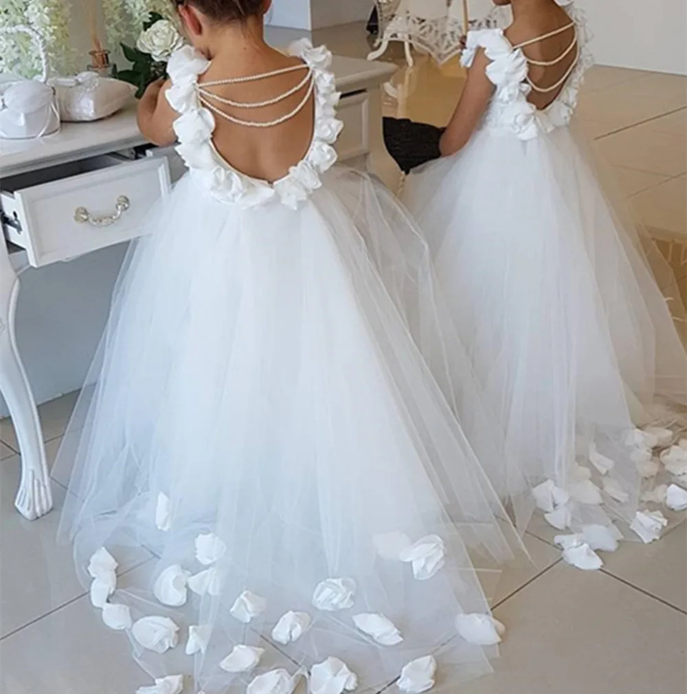 2022 Holy Communion Dresses White Flower Girl Dresses For Wedding Lace Appliques Beaded Pageant Gown Custom Made
2022 Holy Communion Dresses White Flower Girl Dresses For Wedding Lace Appliques Beaded Pageant Gown Custom Made