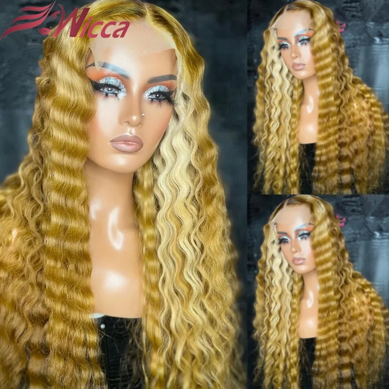 Deep Wave Frontal Wig Honey Blonde Deep Wave 13x4 Lace Front Human Hair Wigs Brazilian Transparent Lace Remy Hair For Women
Deep Wave Frontal Wig Honey Blonde Deep Wave 13x4 Lace Front Human Hair Wigs Brazilian Transparent Lace Remy Hair For Women