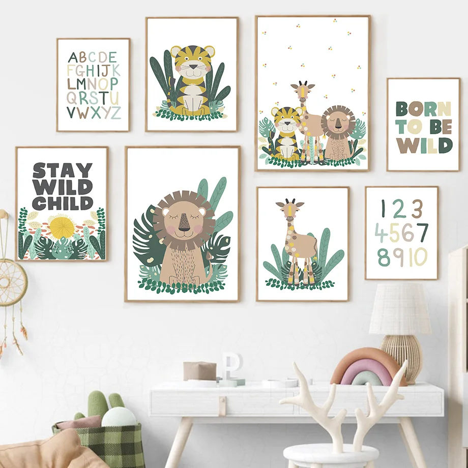 Лев Жираф Ленивец Тигр лист цифры Алфавит детская настенная Картина на холсте постеры и принты настенные картины декор детской комнаты 
Лев Жираф Ленивец Тигр лист цифры Алфавит детская настенная Картина на холсте постеры и принты настенные картины декор детской комнаты