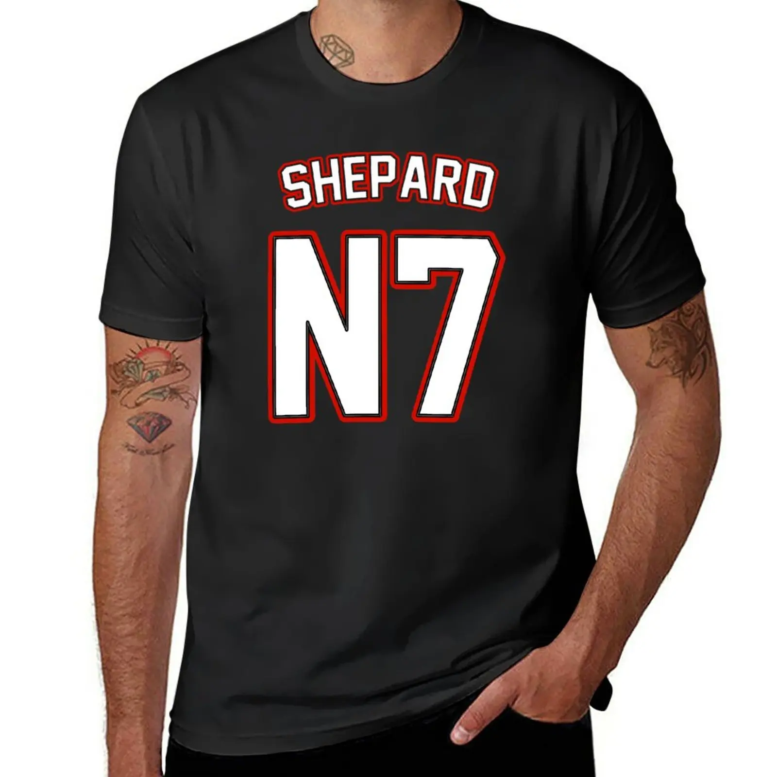 Трикотажная футболка New Commander Shepard | Фотография масс-эффекта Женские летние топы