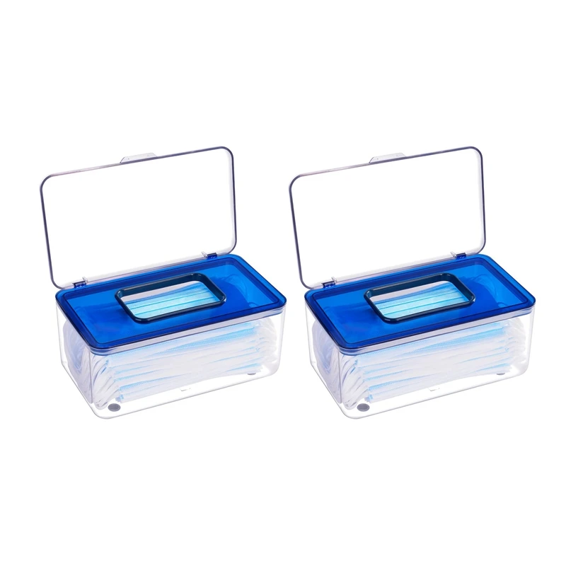 2 PCS Mask Storage Case Mask Dispenser Box Tissue Holder Wet Wipes Box For Office Personal Items Storing
2 PCS Mask Storage Case Mask Dispenser Box Tissue Holder Wet Wipes Box For Office Personal Items Storing