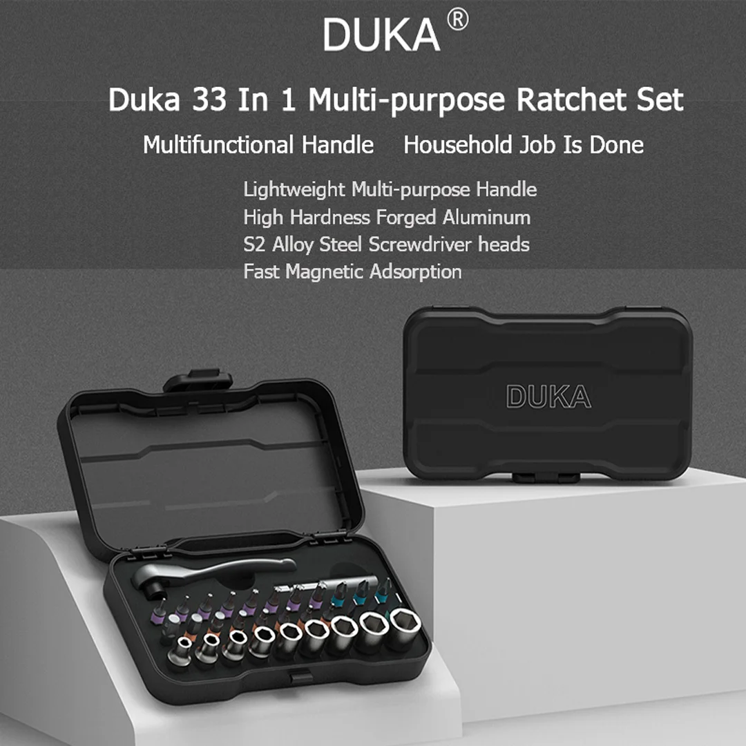 Набор отверток Xiaomi DUKA RS1 24 в 1, набор отверток с трещоткой, гаечным ключом, набор отверток S2, набор магнитных насадок, инструменты «сделай сам»...
Набор отверток Xiaomi DUKA RS1 24 в 1, набор отверток с трещоткой, гаечным ключом, набор отверток S2, набор магнитных насадок, инструменты «сделай сам»...