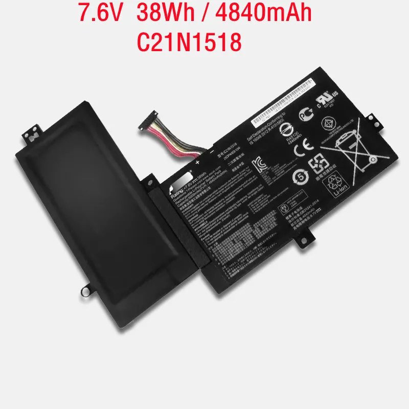 7,6 В 38 Вт/ч подлинный C21N1518 Аккумулятор для ноутбука ASUS VivoBook Flip TP501 TP501UB TP501UQ TP501UA FZ026T CJ019TC DN033T CJ016T
7,6 В 38 Вт/ч подлинный C21N1518 Аккумулятор для ноутбука ASUS VivoBook Flip TP501 TP501UB TP501UQ TP501UA FZ026T CJ019TC DN033T CJ016T